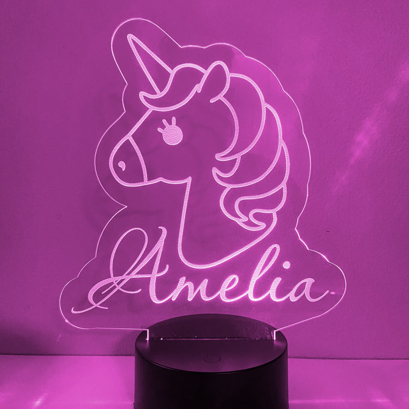 Unicorn Personalized 16 Color Night Light w/ Remote