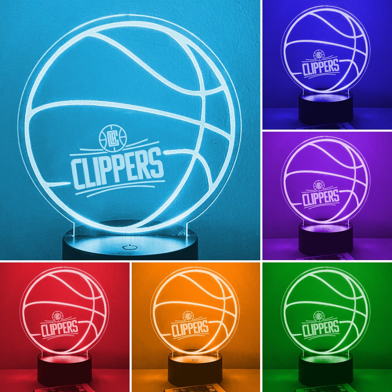 NBA Basketball Personalized Basketball 16 Color Night Light w/ Remote