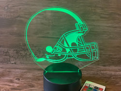 Football Player Personalized Helmet 16 Color Night Light w/ Remote