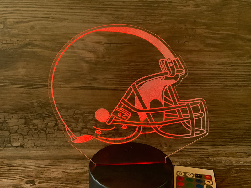 Football Player Personalized Helmet 16 Color Night Light w/ Remote