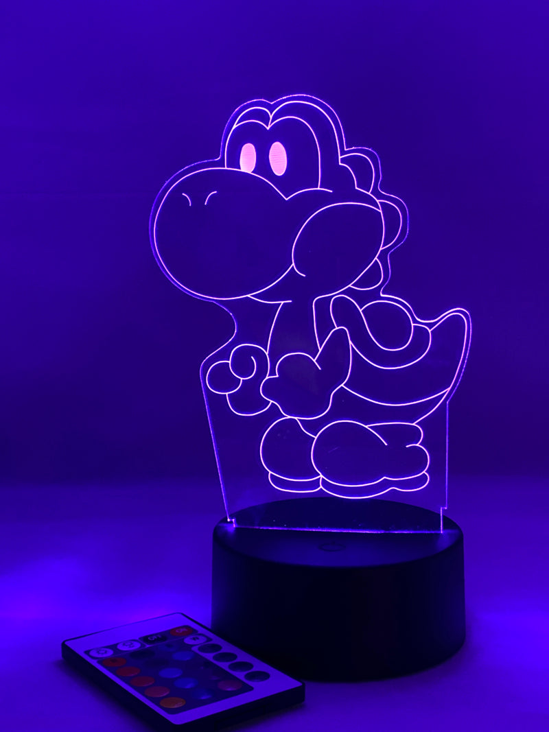 Super Mario World Yoshi 16 Color Night Light w/ Remote