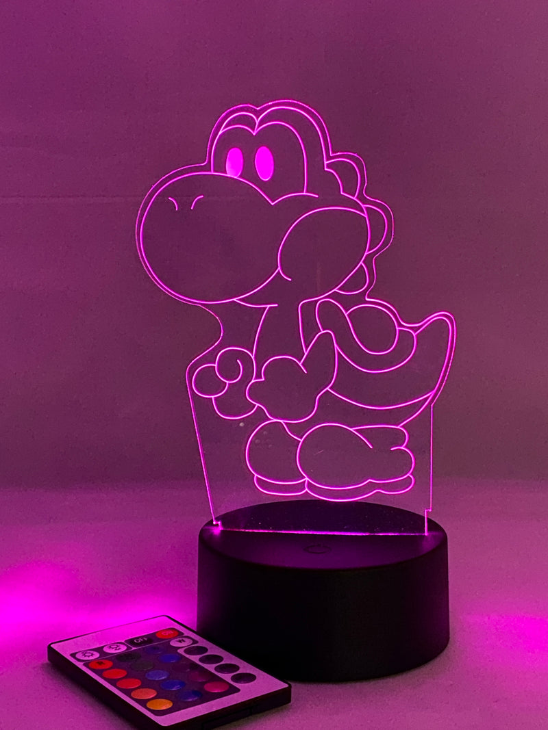 Super Mario World Yoshi 16 Color Night Light w/ Remote