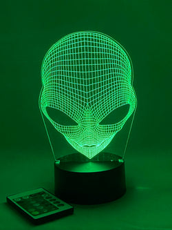 Alien Head / Space Man 16 Color Night Light w/ Remote