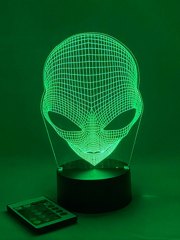 Alien Head / Space Man 16 Color Night Light w/ Remote