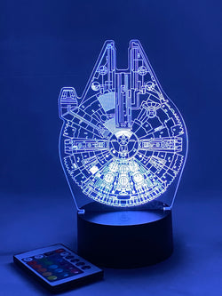 Star Wars Millennium Falcon 16 Color Night Light w/ Remote