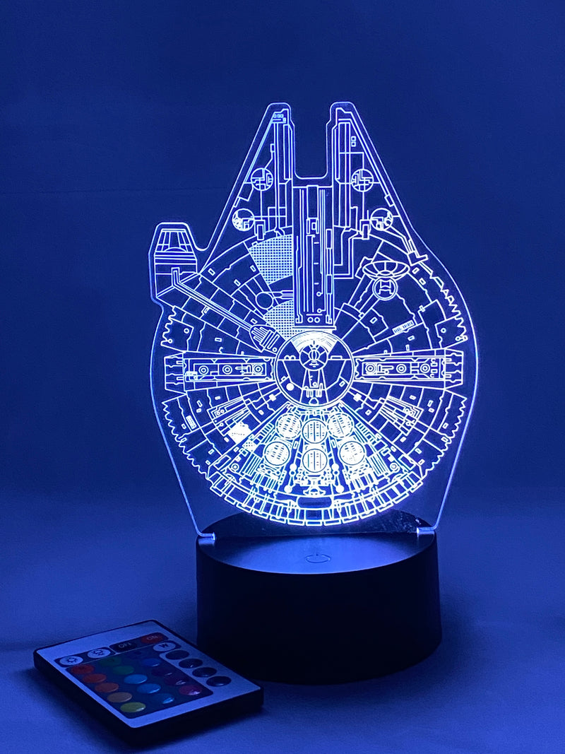 Star Wars Millennium Falcon 16 Color Night Light w/ Remote