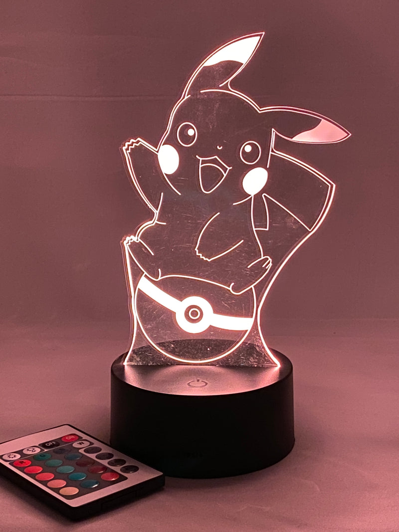 Pokemon Pikachu 16 Color Night Light w/ Remote