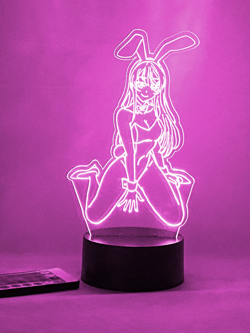 Anime/Manga Bunny Girl Senpai 16 Color Night Light w/ Remote