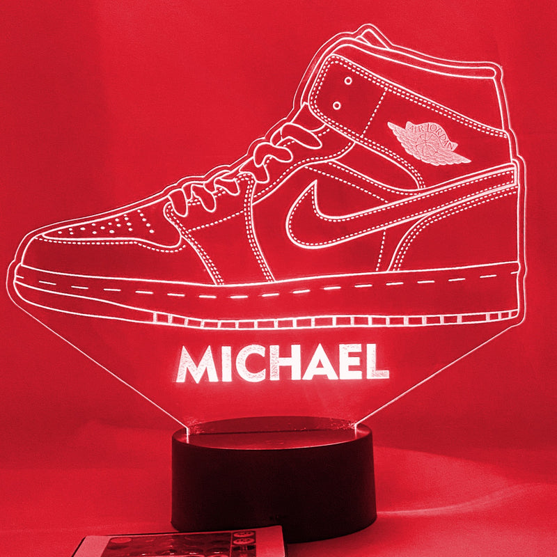 Jordan Sneaker Personalized Night Light w/ Remote