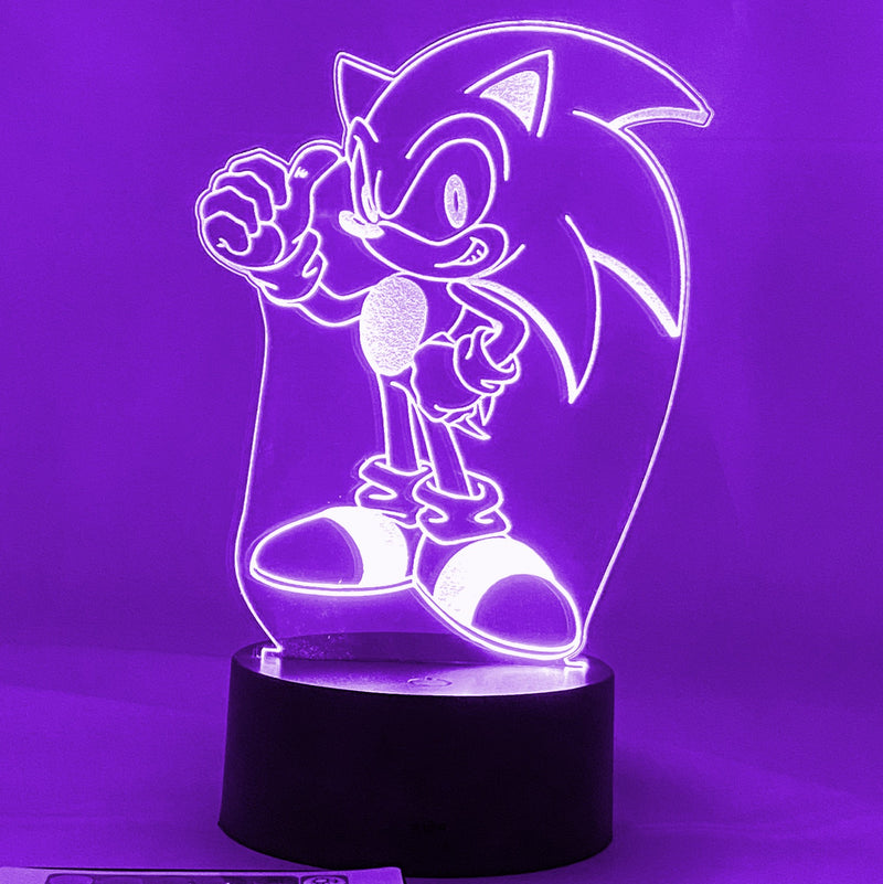 Video Game Character Hedgehog 16 Color Night Light w/ Remote