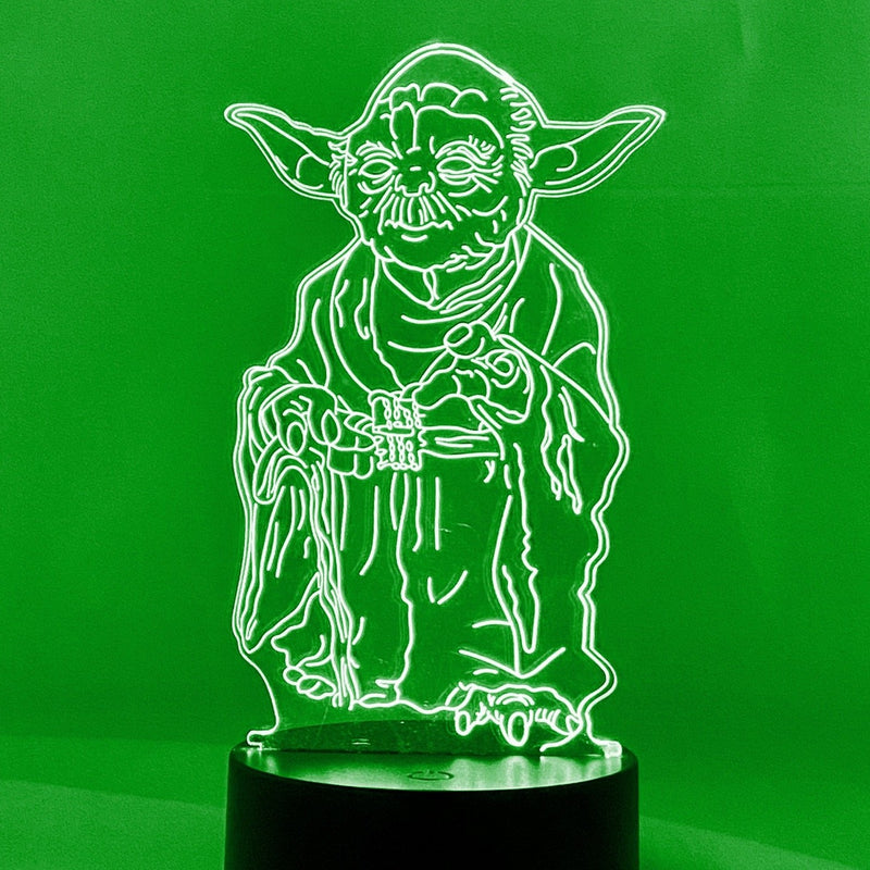 Star Wars Old Yoda 16 Color Night Light w/ Remote 