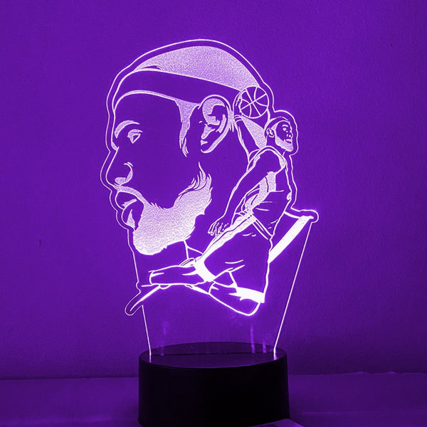 LeBron James Face and Dunk 16 Color Night Light w/ Remote
