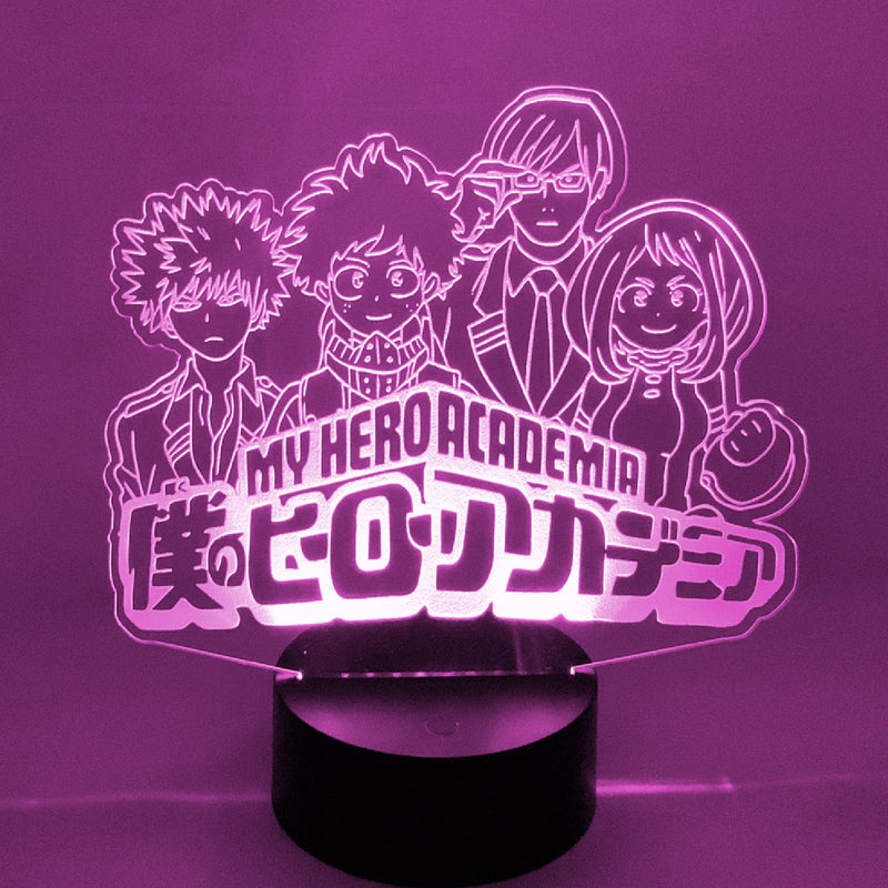 My Hero Academia Group with Logo 16 Color Night Light w/ Remote