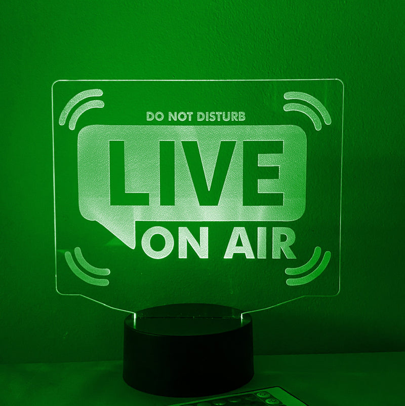 Live on Air Sign 16 Color Night Light w/ Remote