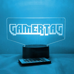 Gamertag Single Base Personalized 16 Color Night Light w/ Remote