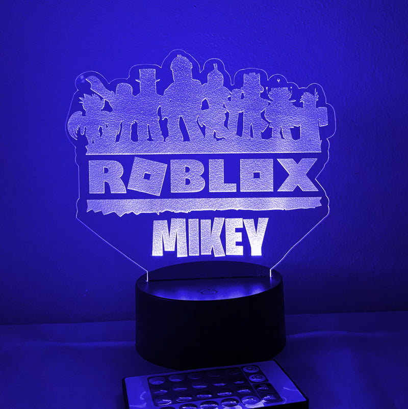 Roblox Gamer Personalized 16 Color Night Light w/ Remote