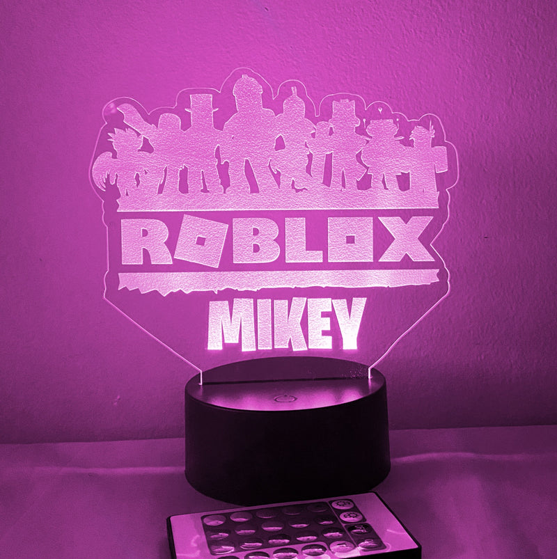 Roblox Gamer Personalized 16 Color Night Light w/ Remote