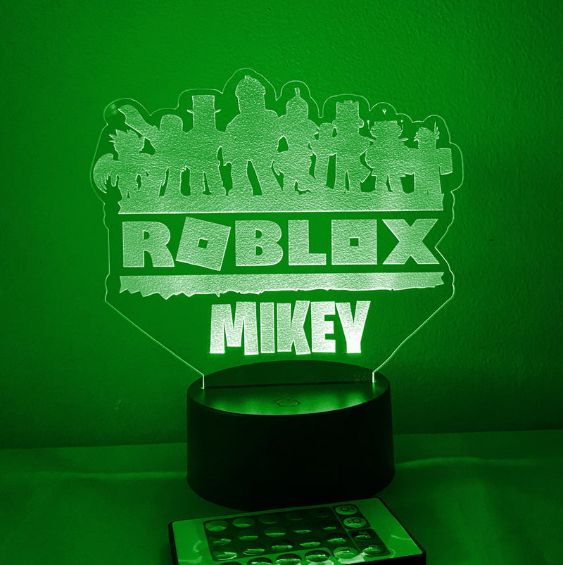 Roblox Gamer Personalized 16 Color Night Light w/ Remote