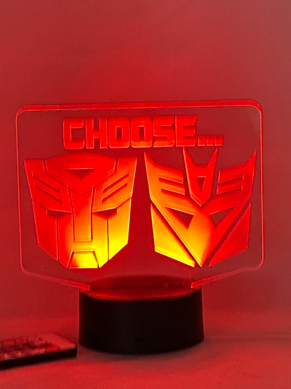 Transformers Logo 16 Color Night Light w/ Remote