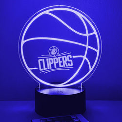 Los Angeles Clippers Personalized Basketball 16 Color Night Light w/ Remote