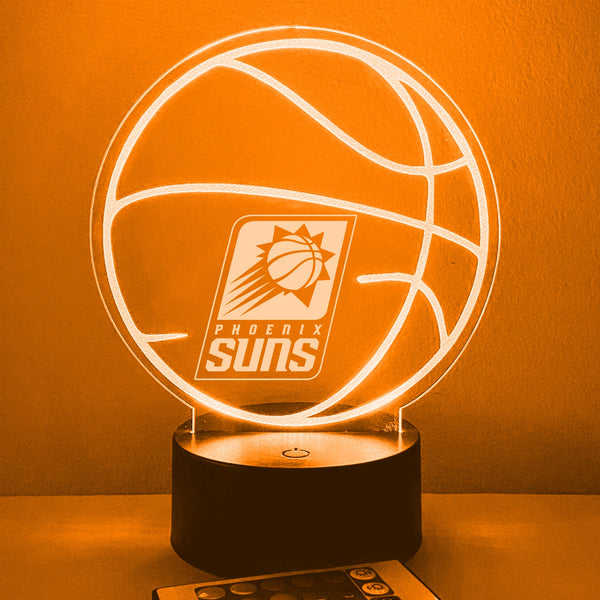 Phoenix Suns Personalized Basketball 16 Color Night Light w/ Remote
