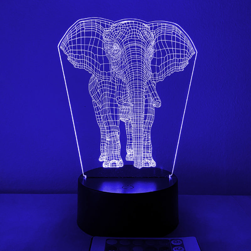 Elephant 16 Color Night Light w/ Remote