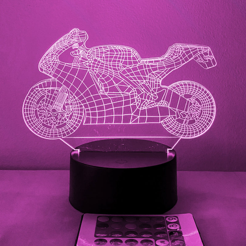 Motorcycle 16 Color Night Light w/ Remote