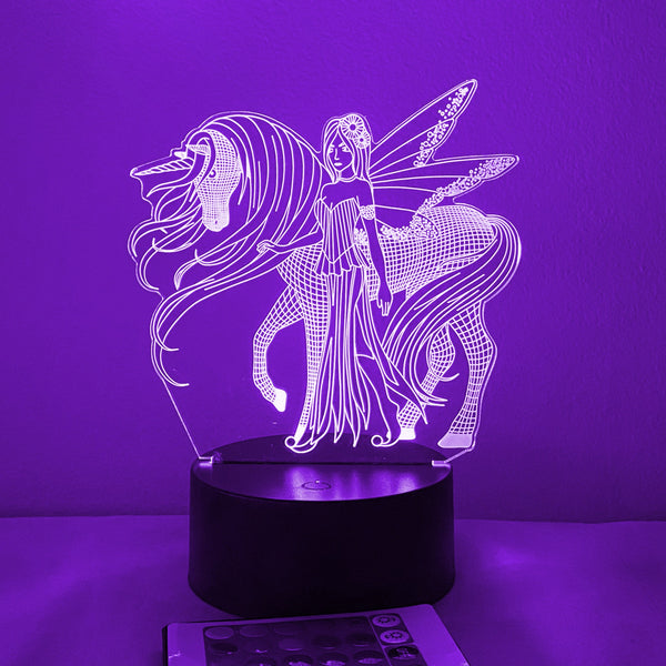 Fairy and Pegasus 16 Color Led Night Light w/ remote 