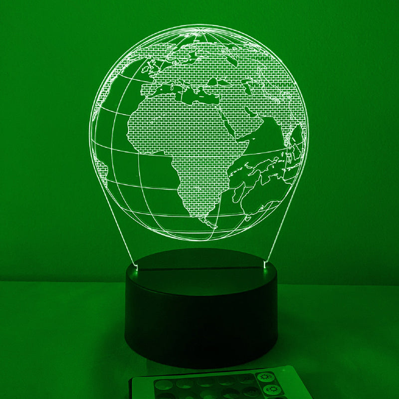 Earth Globe 16 Color Night Light w/ Remote