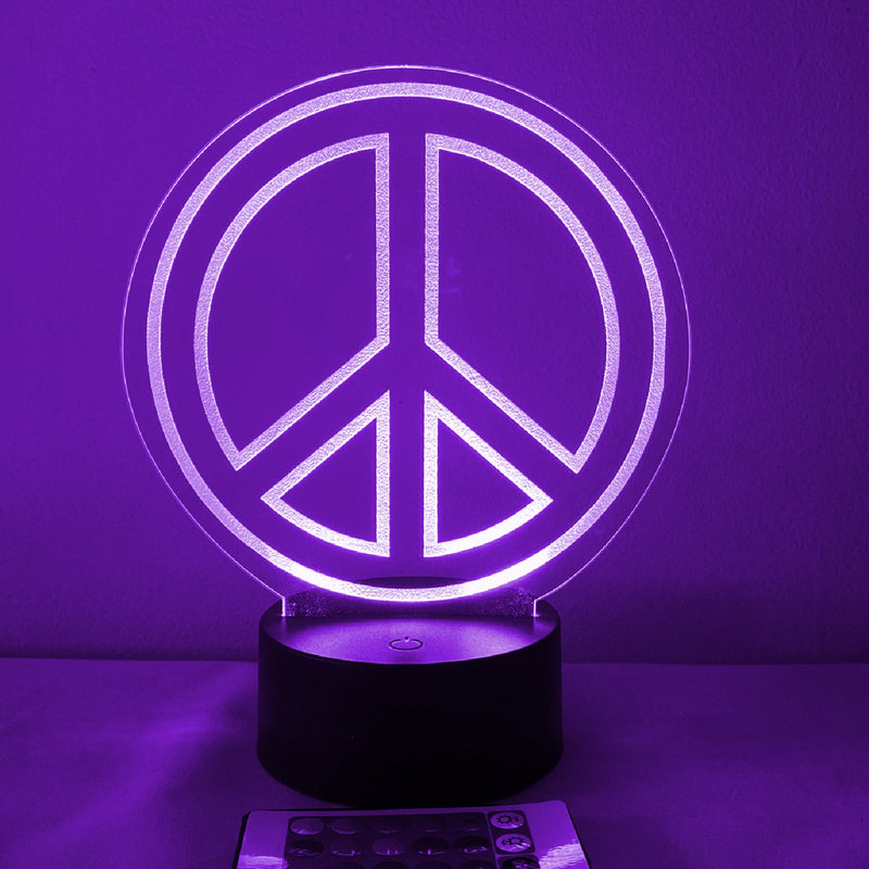 Peace Sign 16 Color Night Light w/ Remote