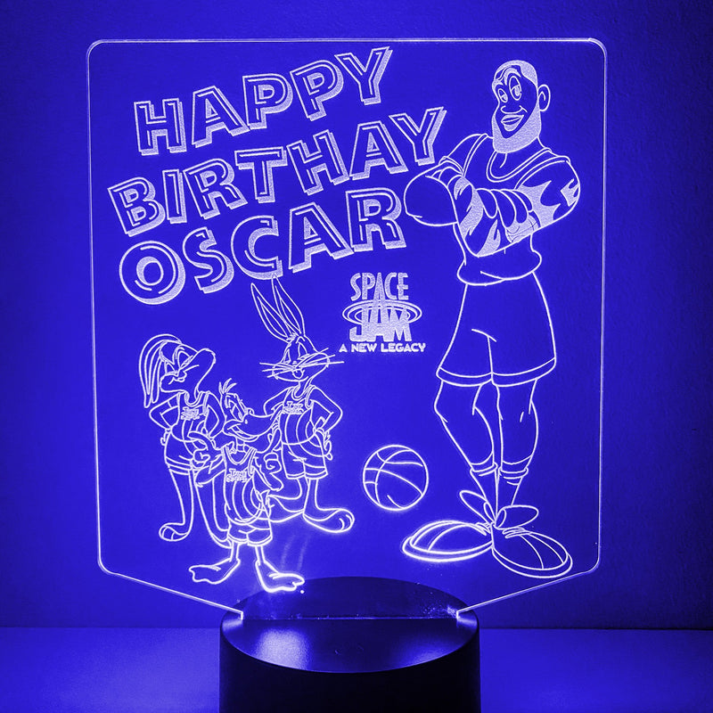 Space Jam A New Legacy Personalized 16 Color Night Light w/ Remote