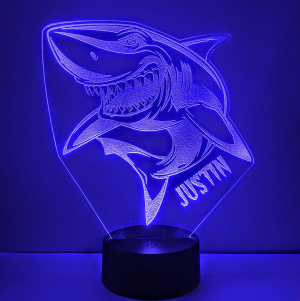 Shark Personalized 16 Color Night Light w/ Remote