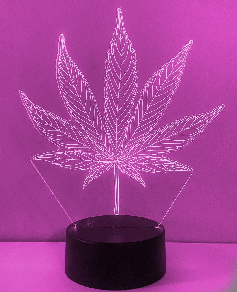 Cannabis / Weed Leaf 16 Color Night Light w/ Remote