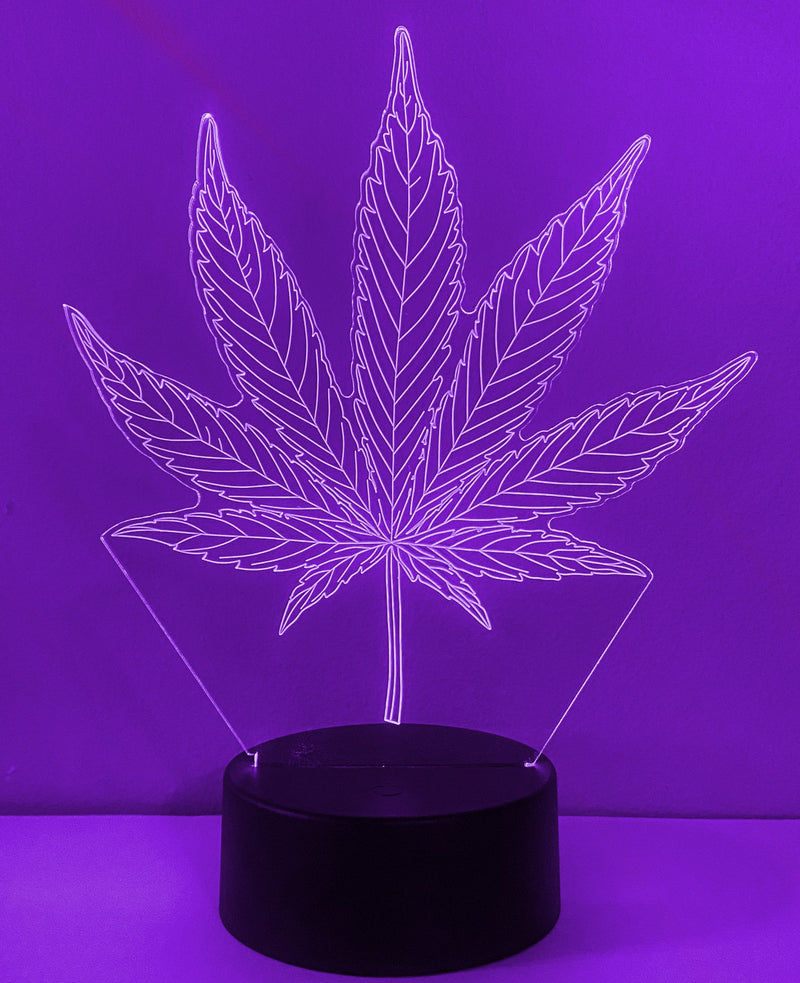 Cannabis / Weed Leaf 16 Color Night Light w/ Remote