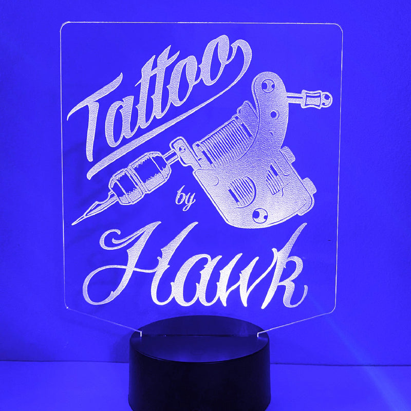 Tattoo Artist Personalized 16 Color Night Light w/ Remote