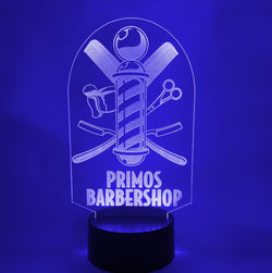 Barber Shop Personalized 16 Color Night Light 