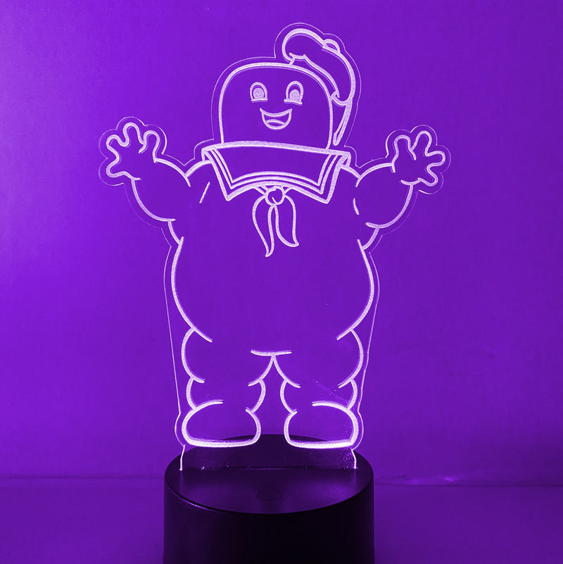 Ghostbusters Stay Puft Marshmellow Man 16 Color Night Light w/ Remote