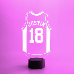 NBA Basketball Personalized Jersey 16 Color Night Light w/ Remote