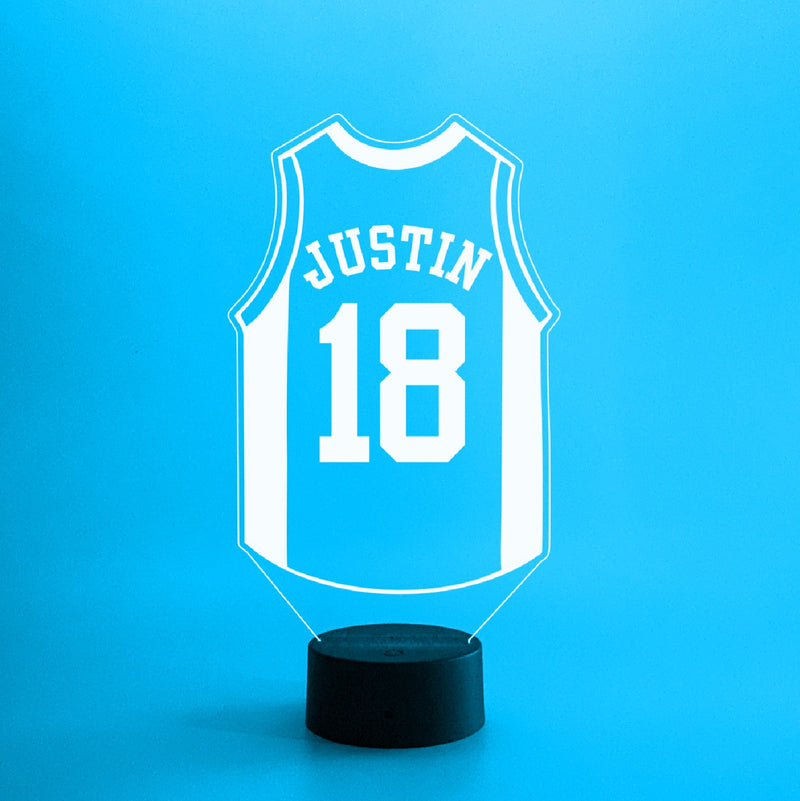 NBA Basketball Personalized Jersey 16 Color Night Light w/ Remote