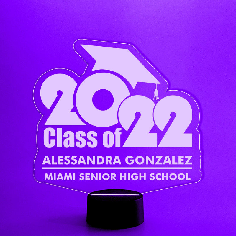 2022 Personalized Graduation Celebration 16 Color Night Light w/ Remote