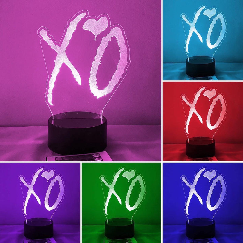 Hugs and Kisses w/Love 16 Color Night Light w/ Remote